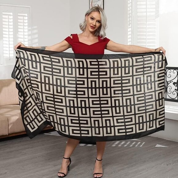 Women's Scarves Lady Light Soft Fashion Solid Scarf Wrap Shawl for All Season - Picture 4 of 7